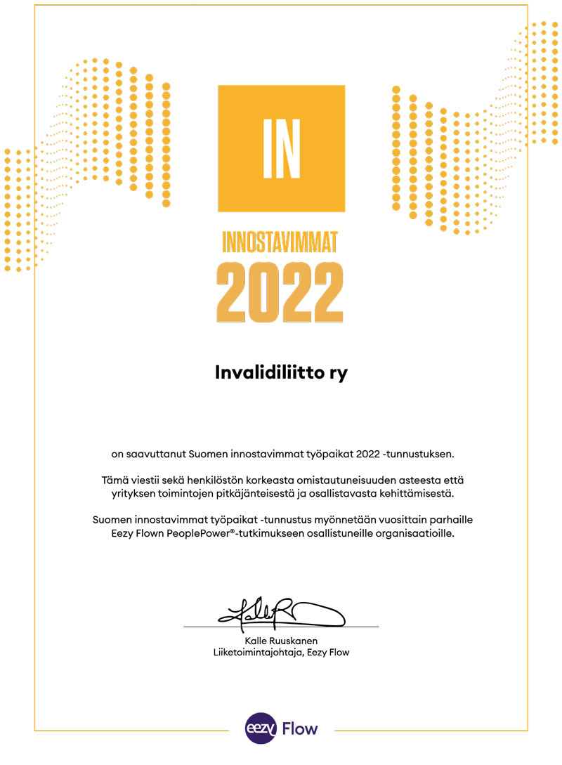 Innostavimmat työpaikat 2022_diplomi