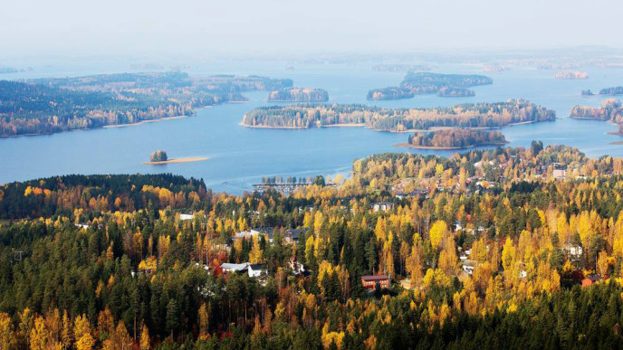 Ilmakuva Kuopiosta Kallavedelle