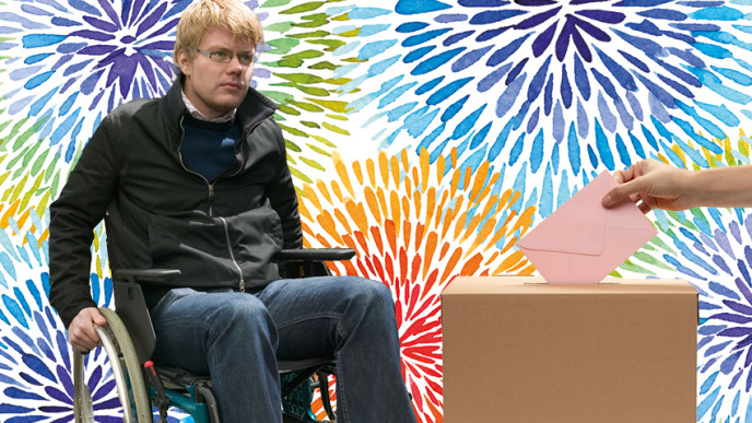 Vammaisten yhdenvertainen oikeus osallistua vaaleihin. Kuvituskuva.