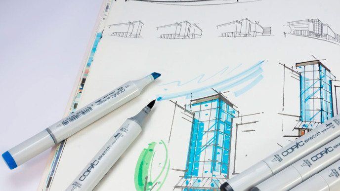 Rakennussuunnitelman piirrustus. Kuvituskuva.