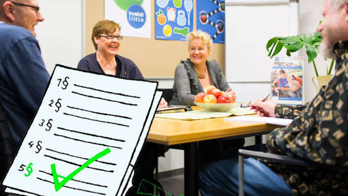 Yhdistysväkeä palaverissa. Kuvituskuva.